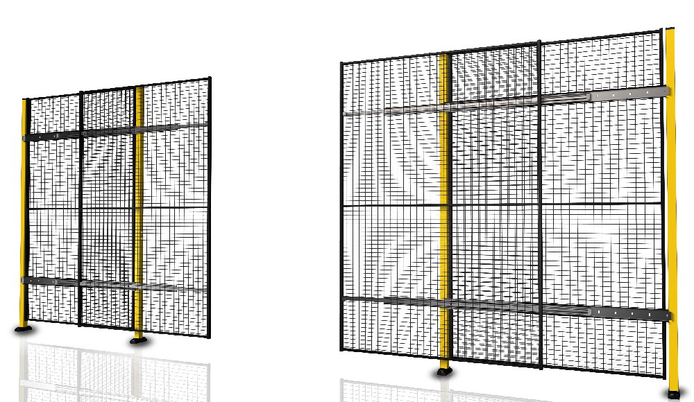 Portes coulissantes avec fermeture centrale sans rail