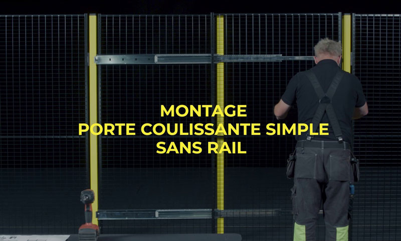 Porte coulissante simple sans rail